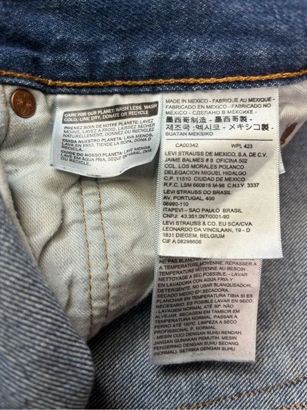 Levi’s 501 Original Fit Jeans Men’s 36x34 Blue Denim Button Fly Straight Leg